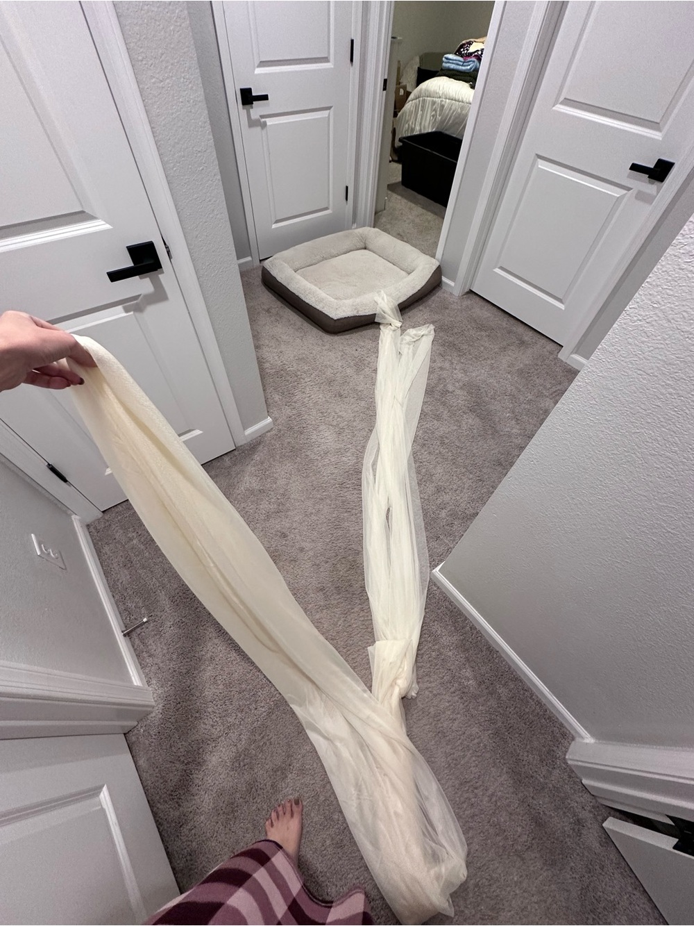 Sheer Ivory Drapery Panel - Lightweight Window Scarf